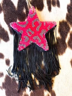 Pink Leopard Star And Fringe Freshie