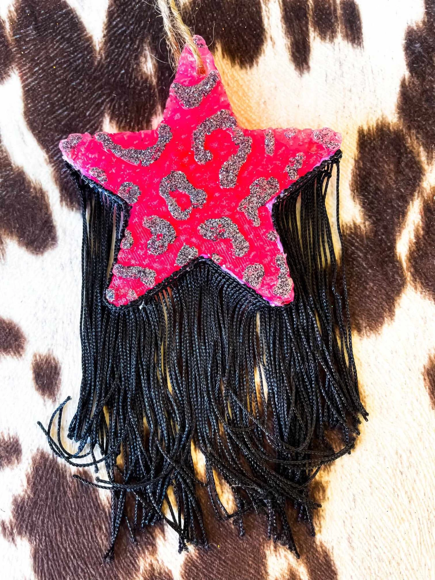 Pink Leopard Star And Fringe Freshie 1 Pink Leopard Star And Fringe Freshie