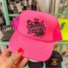 Neon Pink Beach Please Trucker Hat