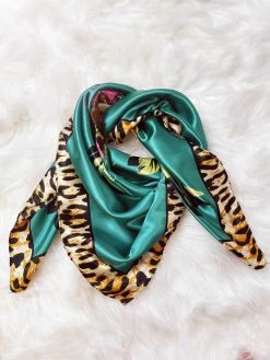 Fiesty Floral Wild Rag - Emerald