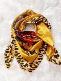 Fiesty Floral Wild Rag - Mustard