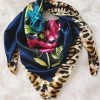 Fiesty Floral Wild Rag - Navy