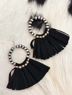 Classy Sass Black Drop Earrings