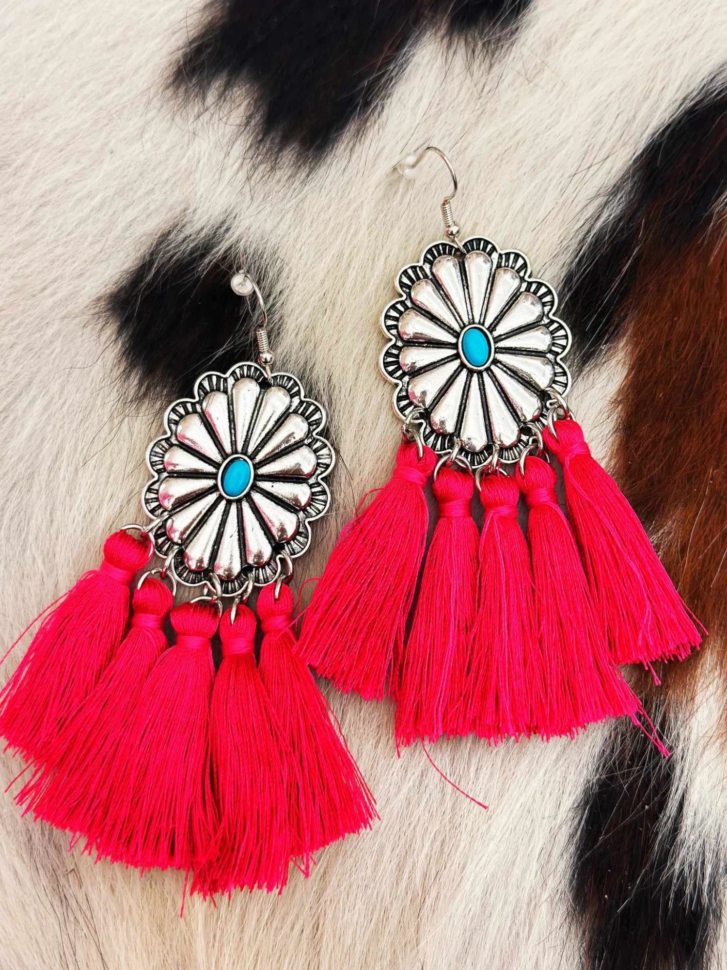 Color Me Cute Tassel Earrings - Fuchsia 1 Color Me Cute Tassel Earrings - Fuchsia