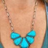 Moth To The Flame Turquoise Stone Necklace