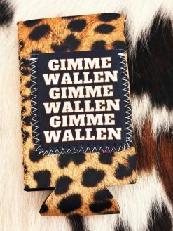 Gimme Wallen Leopard Slim Can Koozie