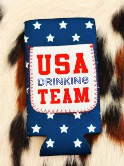 Accessories Sale Store 29 USA Drinking Team Star Slim Can Koozie