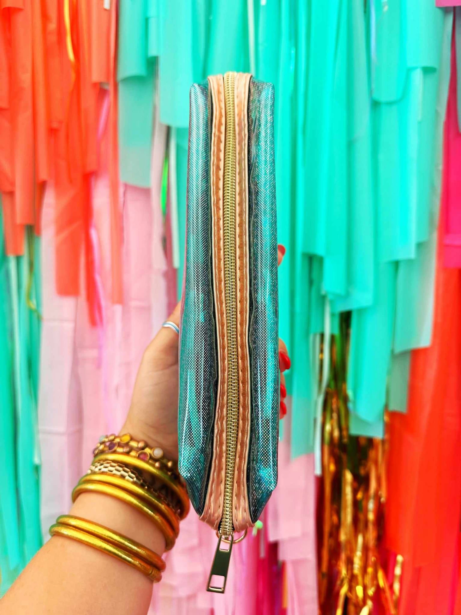 Carly Cosmetic Bag - Green 2 Carly Cosmetic Bag - Green - Image 2