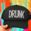 Rhinestone Drunk Trucker Hat