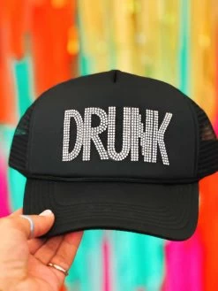 Rhinestone Drunk Trucker Hat