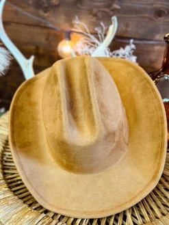 Giddy Up Felt Western Hat - Camel