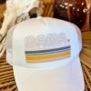 Mama Striped Trucker Hat