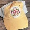 Circle Floral Yellow Hat