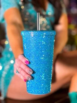 Sippin' Bling Cup - Turquoise
