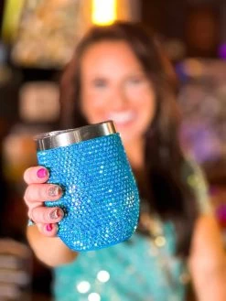 Sippin' Bling Wine - Turquoise
