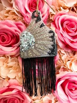 Sparkly Cow Tag Freshie