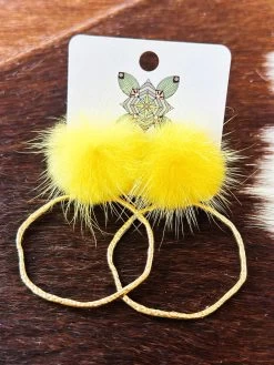 Hoop N Holler Gold Earrings - Yellow