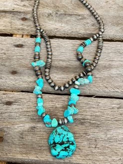 Take Me To The Rodeo Turquoise Necklace