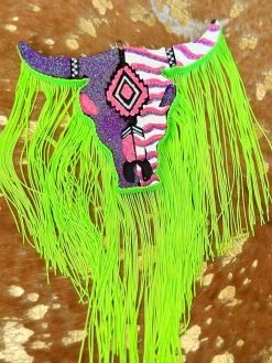Purple Pink Steer And Lime Fringe Freshie