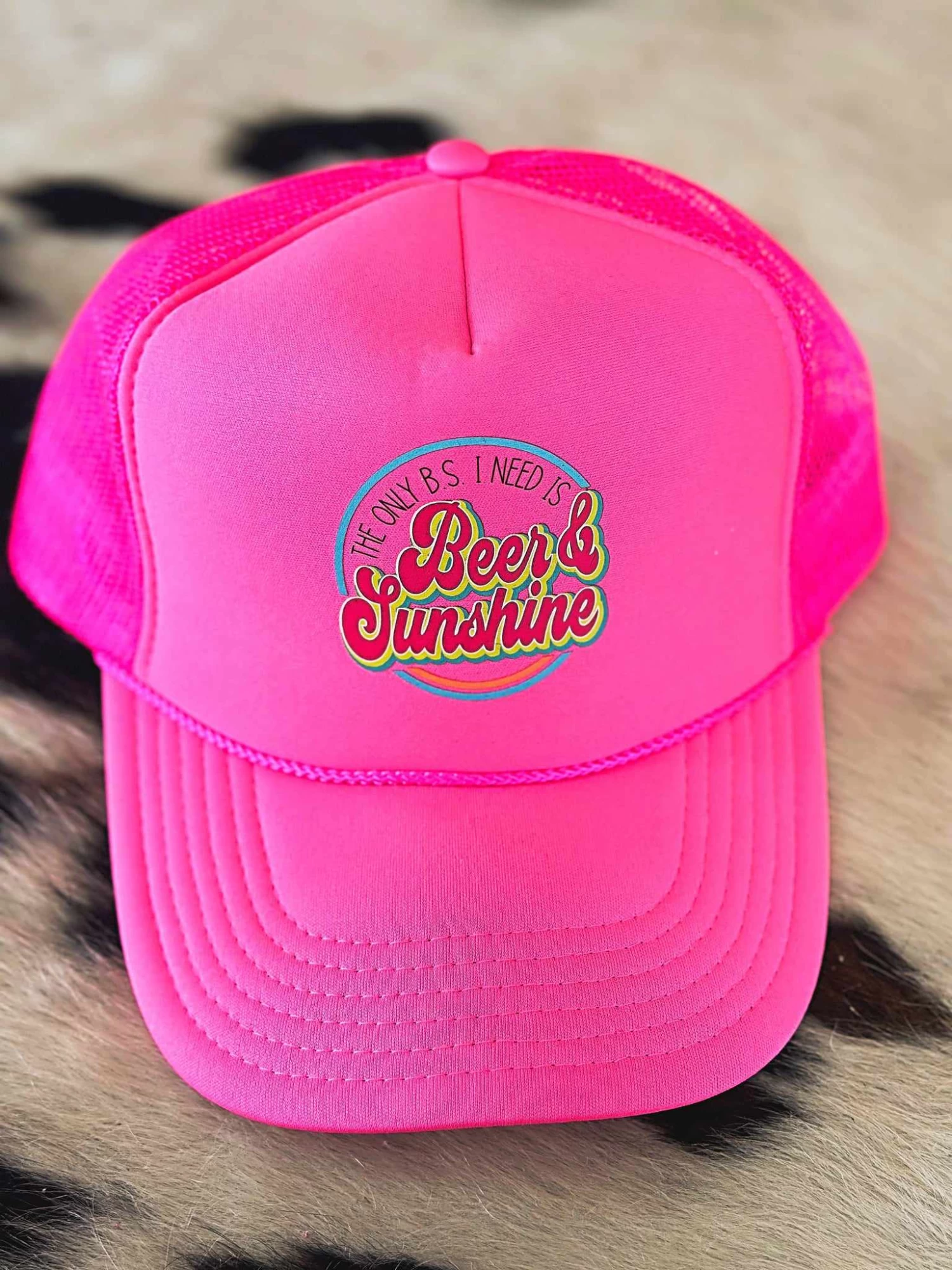 Only BS I Need Trucker Hat - Neon Pink 1 Only BS I Need Trucker Hat - Neon Pink