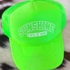 Sunshine State Of Mind Trucker Hat - Neon Green
