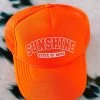 Sunshine State Of Mind Trucker Hat - Neon Orange