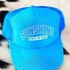 Sunshine State Of Mind Trucker Hat - Neon Blue