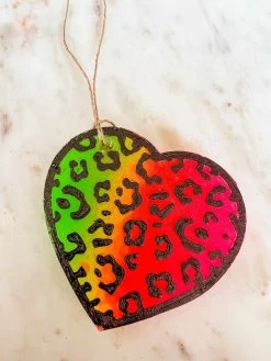 Electric Leopard Heart Freshie