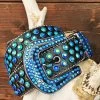 Rodeo Queen Bling Belt - Black And Blue