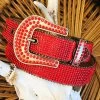 Rhinestone Cowgirl Belt - Red