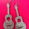 Glitter Guitar Earrings