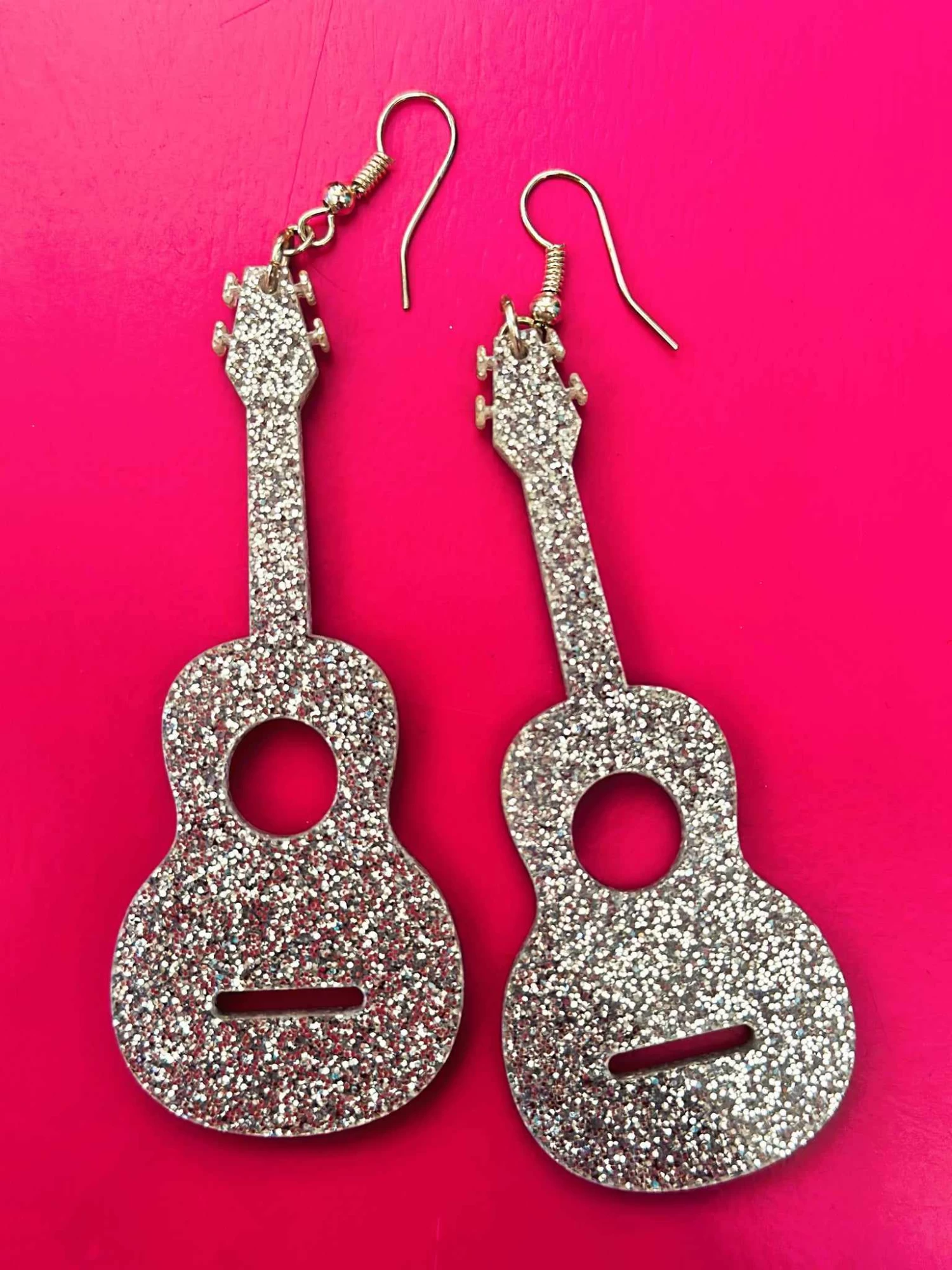 Glitter Guitar Earrings 1 Glitter Guitar Earrings