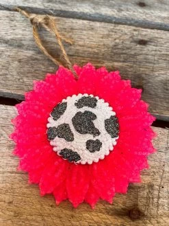 Big Pink Sunflower Cow Freshie