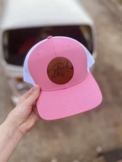 SFC Leather Patch Logo Hat - Pink